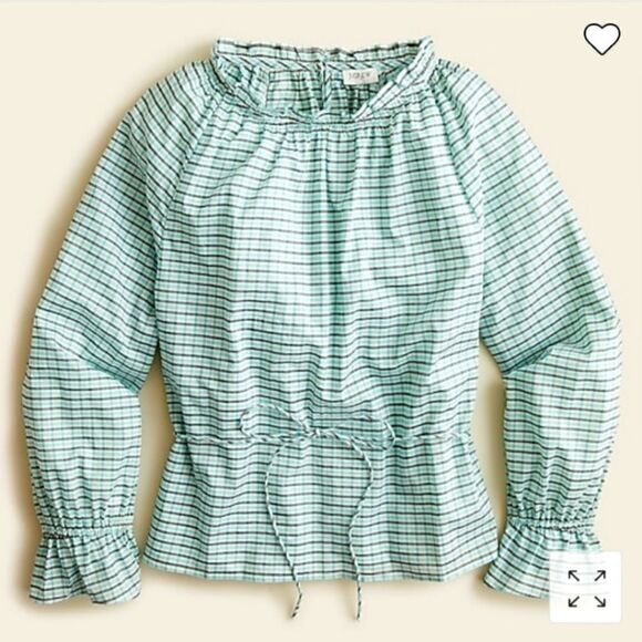 NWT J CREW Tie Waist Blouse - Picture 1 of 9